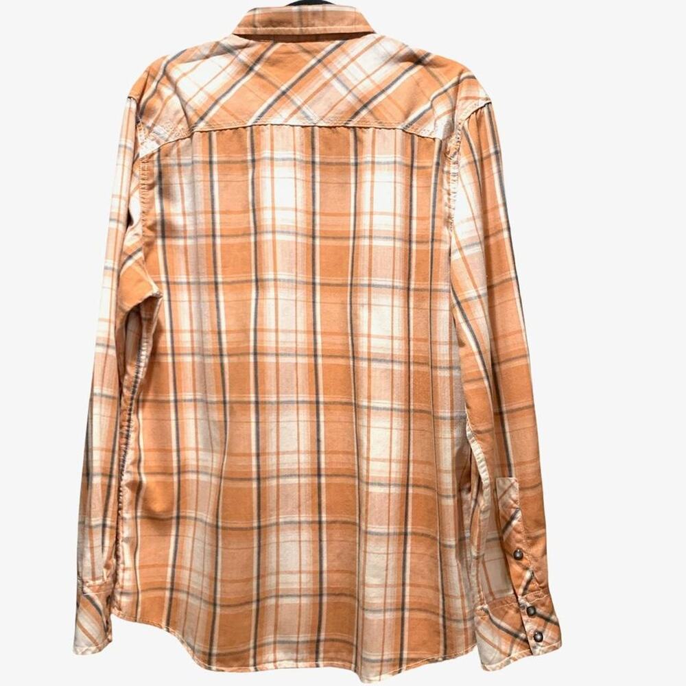 Large bke orange plaid button - Picture 2 of 8